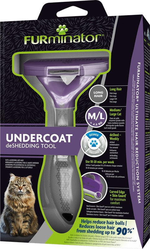 

FURminator Long Hair Cat M/L фурминатор для длинношерстных кошек крупных пород