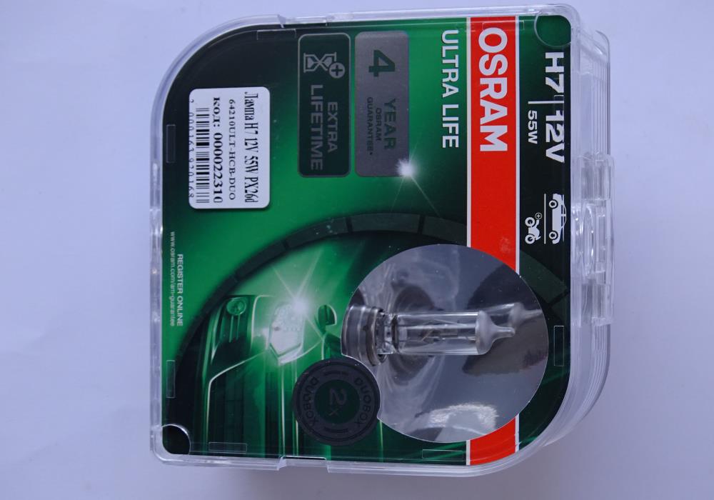 

Лампа фарна H7 12V 55W PX26d ULTRA LIFE (компл.) (вир-во OSRAM)