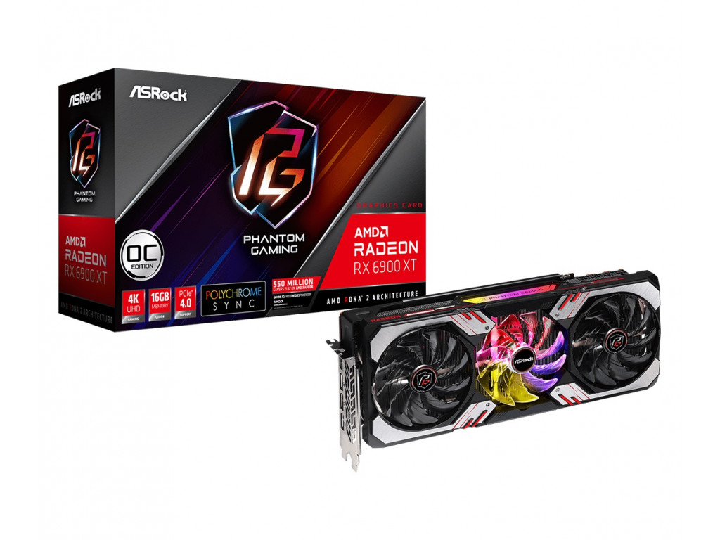 

Видеокарта ASRock Radeon Rx 6900XT Graphics 16GB GDDR6 256bit