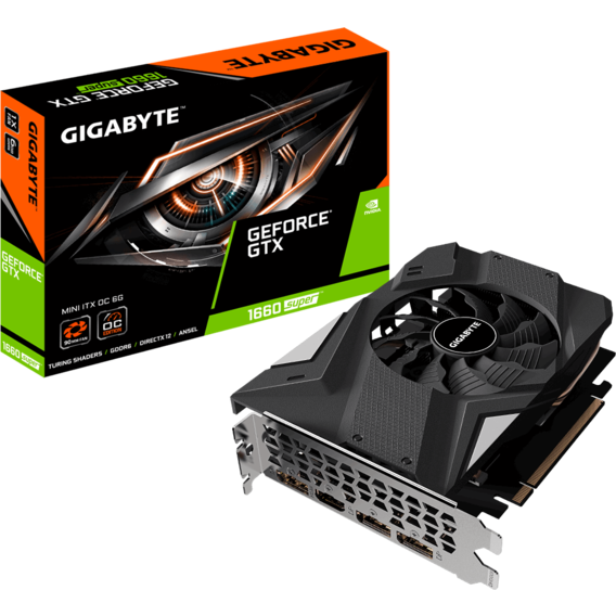 

Видеокарта Gigabyte GeForce GTX 1660 SUPER MINI ITX OC 6GB (GVN166SIXOC6G)