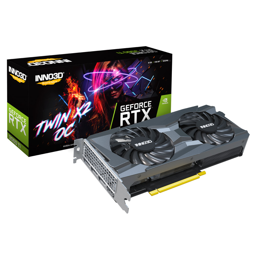 

Видеокарта Inno3D GeForce RTX 3060 Ti Twin X2 OC 8GB GDDR6 (N306T208D6X1190VA32D)