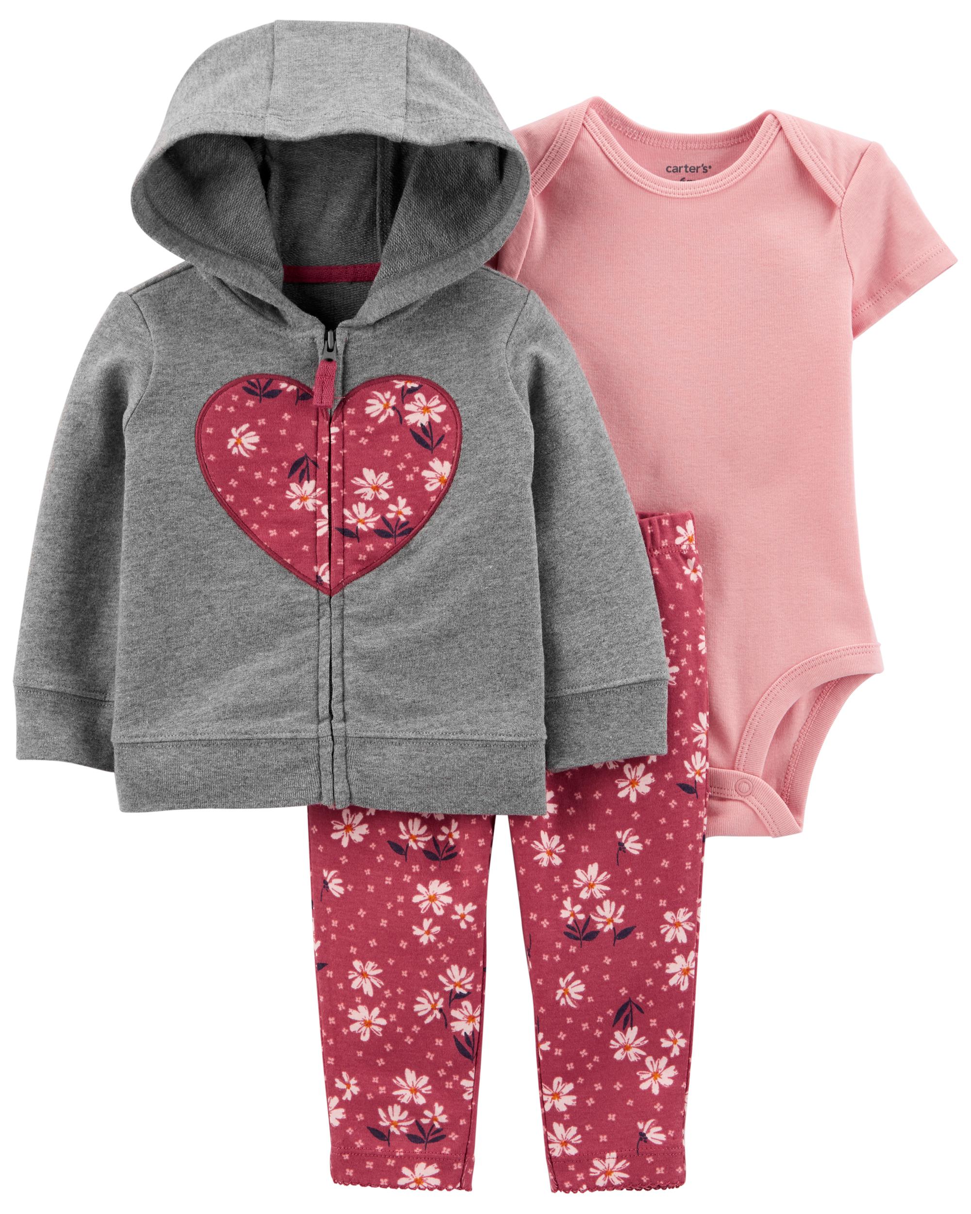 

Комплект Carters для девочки 18М 76-81см 1M021010 Серый Розовый
