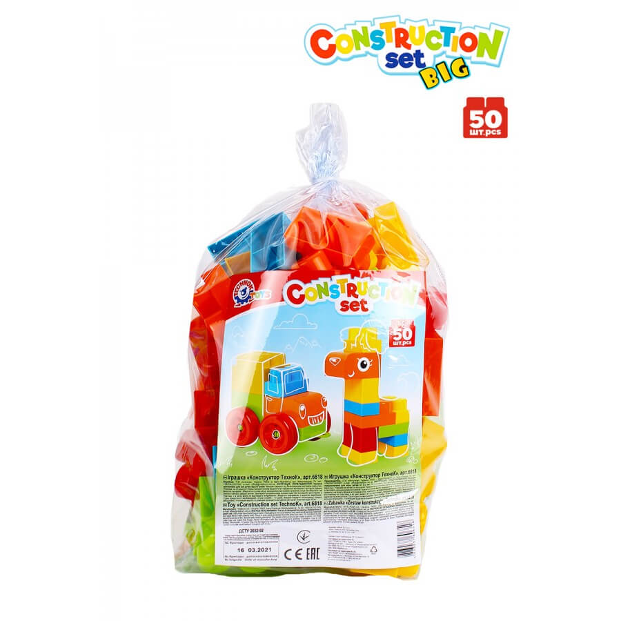 

Блочный конструктор Технок 50 деталей 6825 Технок (6818)