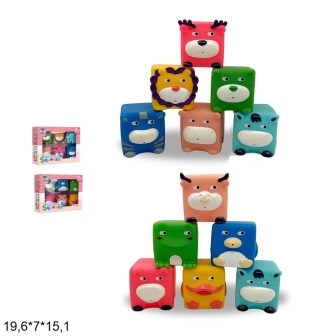 

Набор игрушек для ванной «Кубики-животные» 6 штук (2 вида) LY333-1-2 A-Toys (LY333-1/2)
