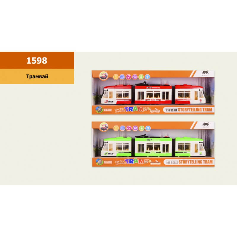 

Трамвай со световыми и звуковыми эффектами 46 см 1598 A-Toys (1598)