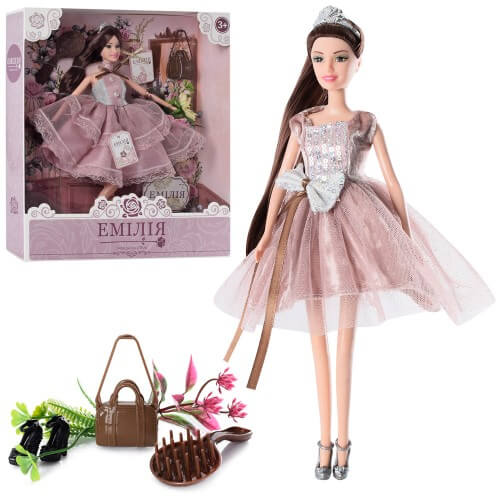 

Кукла Emily шарнирная 30 см с длинными волосами (сумочка расческа) M4688UA A-Toys (M4688UA)