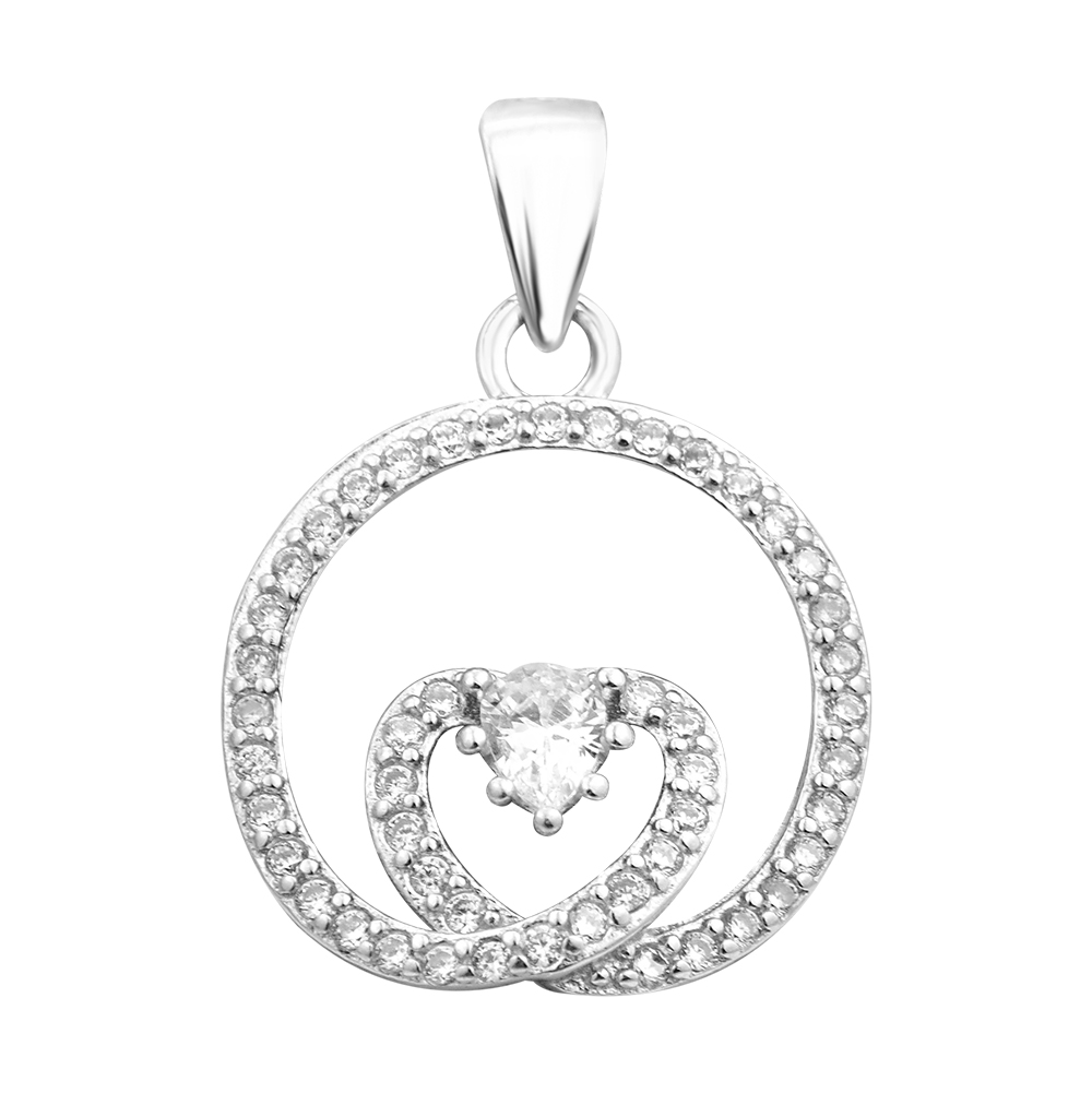 

Серебряный кулон c фианитами 000106925