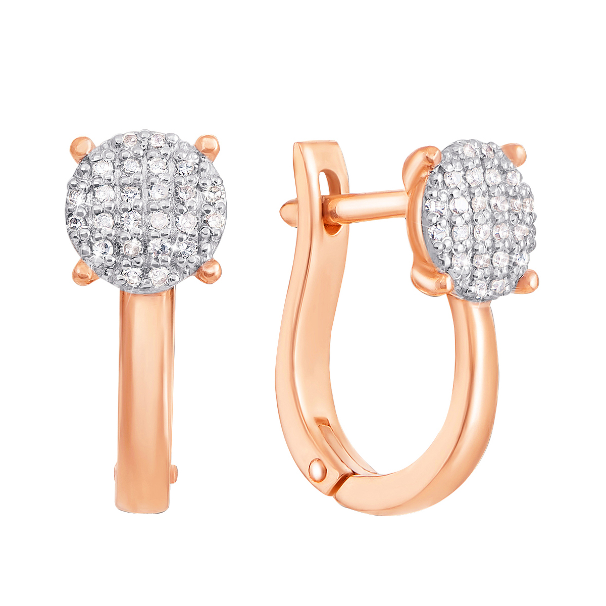 

Серьги из красного золота с бриллиантами 000126344