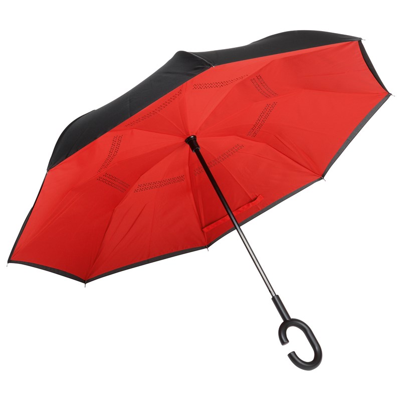 

Зонт реверсивный Flipped красный/черный ф109 см (56-0103371 red/black)
