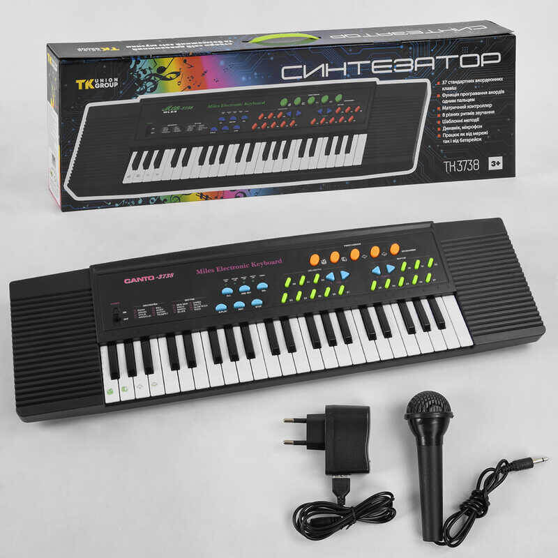 

Детский синтезатор с микрофоном работает от сети TK3738 A-Toys (TK3738)