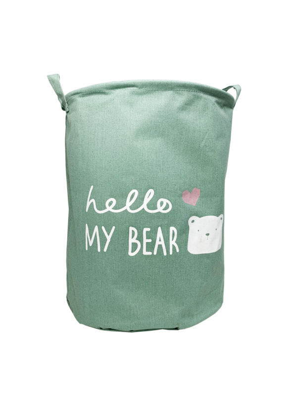 

Корзина для игрушек Baby Comfort Hello My Bear зеленая