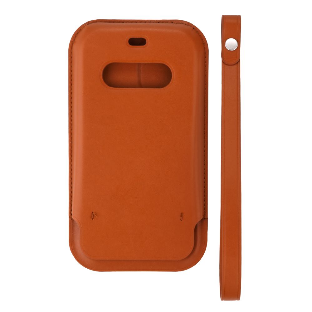 

Чехол Space MagSafe Leather Sleeve Case Full Size для Apple iPhone 12 / Apple iPhone 12 Pro Sandle Brown
