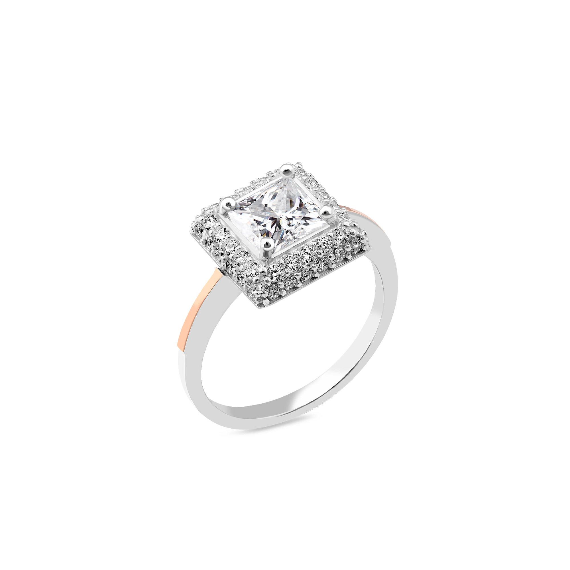 

Кольцо с белым фианитом 918 18.5