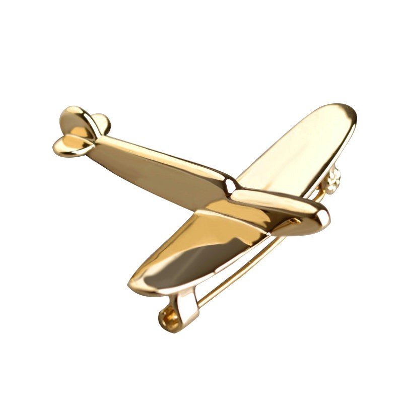 

Брошь FashionAir Самолёт Золотистая