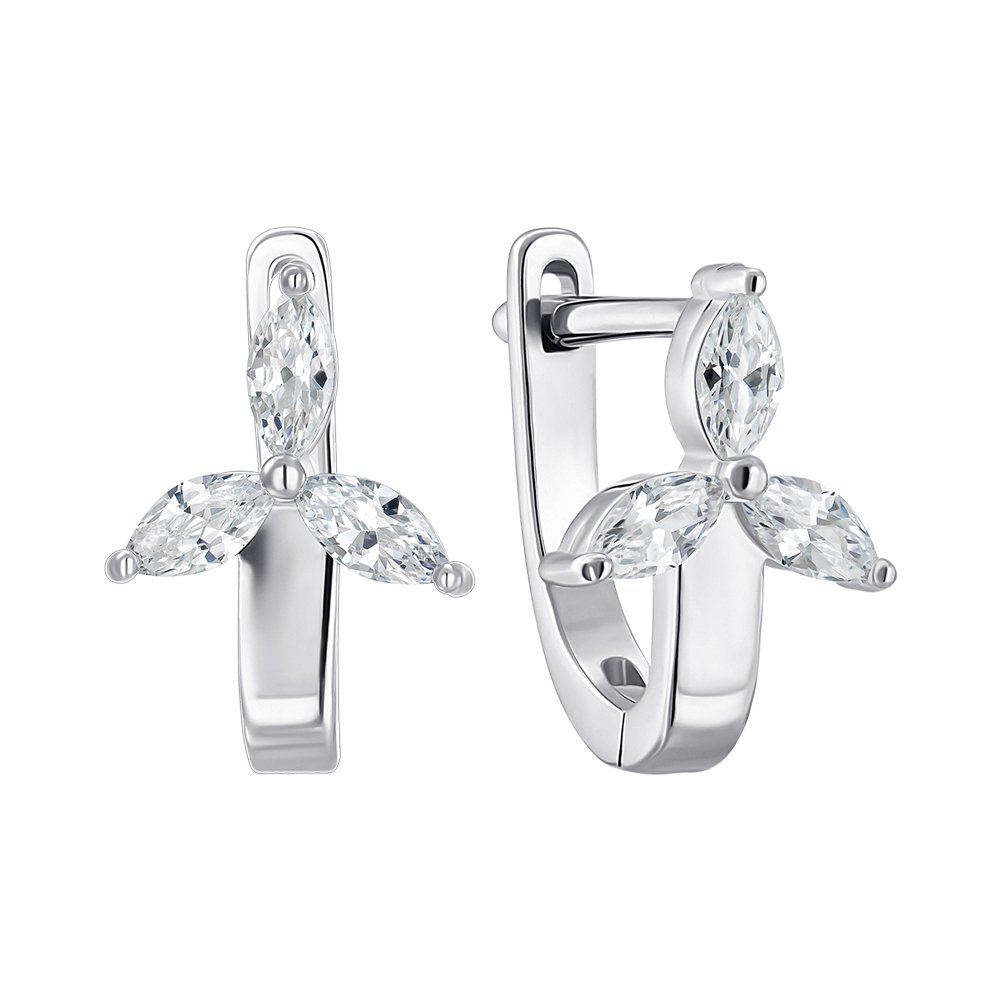 

Серебряные серьги с фианитами 000152179
