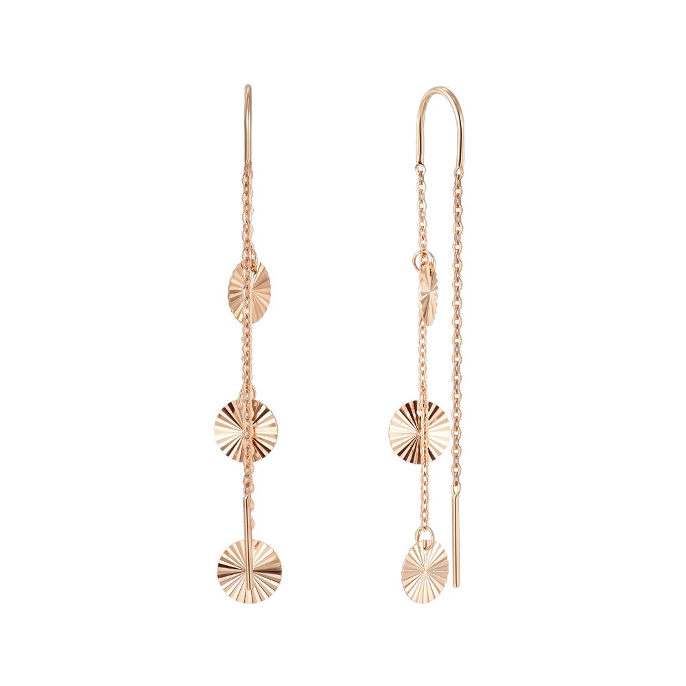 

Серьги-подвески из красного золота 000151566
