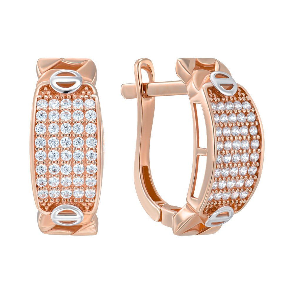 

Серьги из красного золота с фианитами 000150098