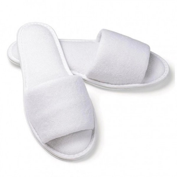 

Тапочки одноразовые, Etto, махровые, белые, размер 39-43 (25 пар)