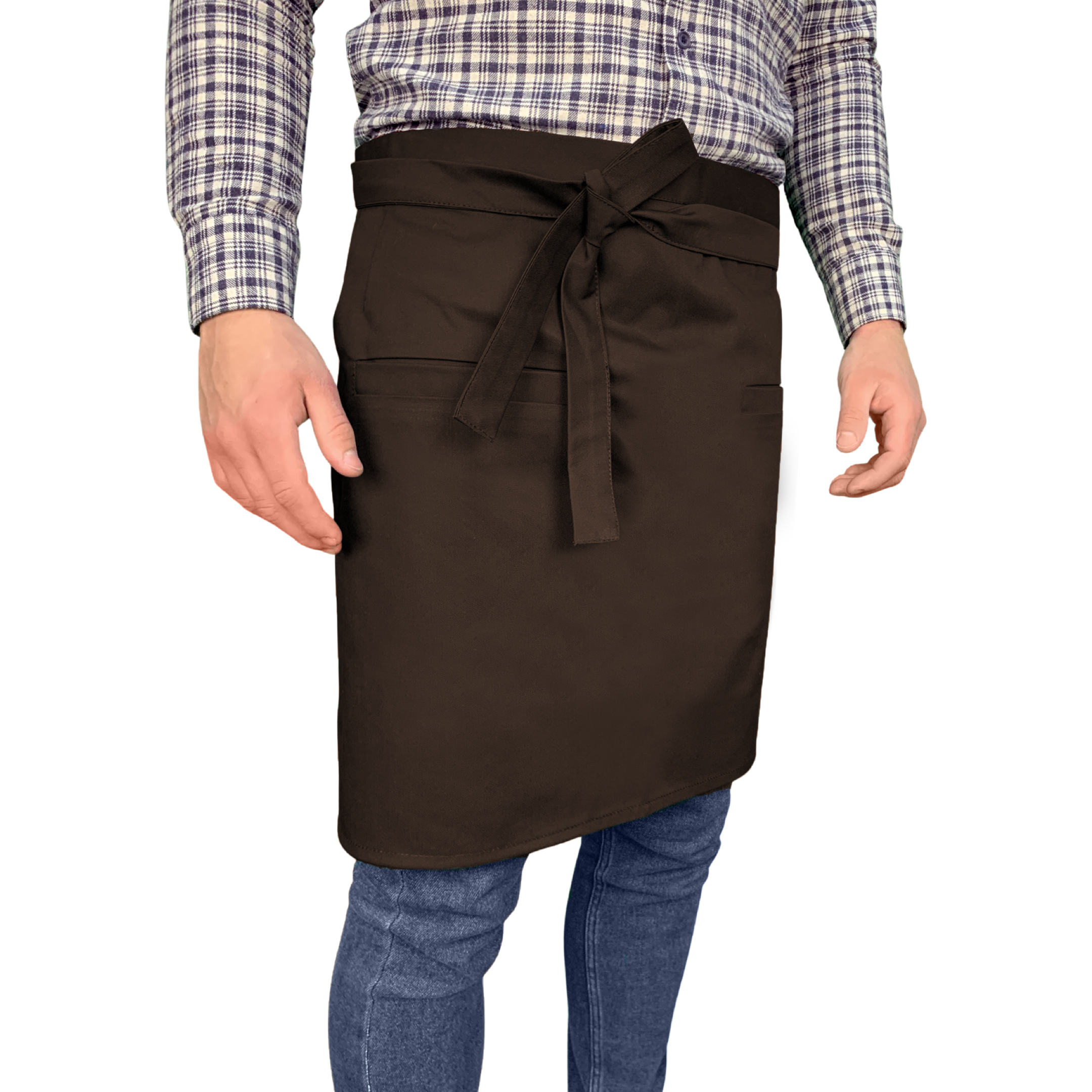 

Фартук-передник для повара, кондитера, бариста, официанта EVA Trade, коричневый