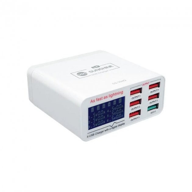 

Мультизарядка на 6 портов USB Sunshine