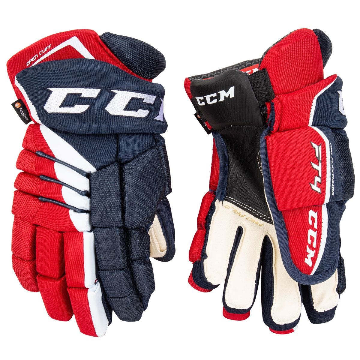 

Краги CCM Jetspeed FT4 SR взрослые, Размер 14, синий/красный/белый, FT4-SR-NRW-14