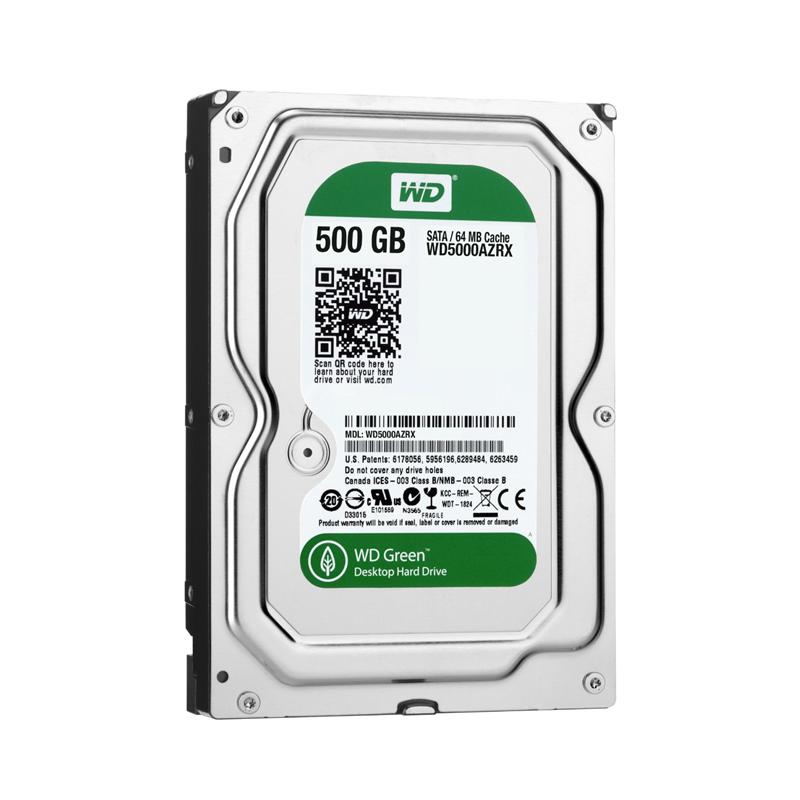 

HDD SATA 500GB WD Green 5400rpm 64МB (WD5000AZRX) Refurbished