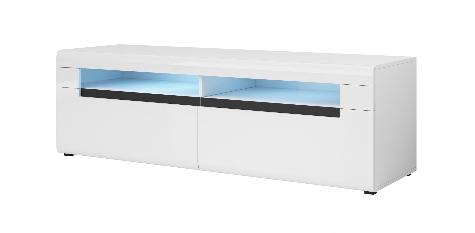 

Тумба ТВ Helvetia Hektor белый / белый глянец 160x52x50 см 2497AJ39