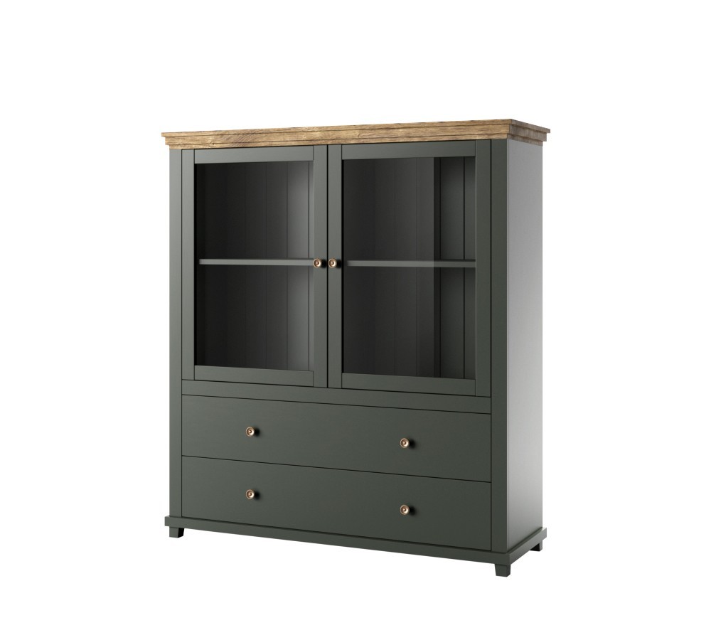 

Комод Helvetia Evora зеленый/дуб лефкас 126x138x42 см 24ZRJU46