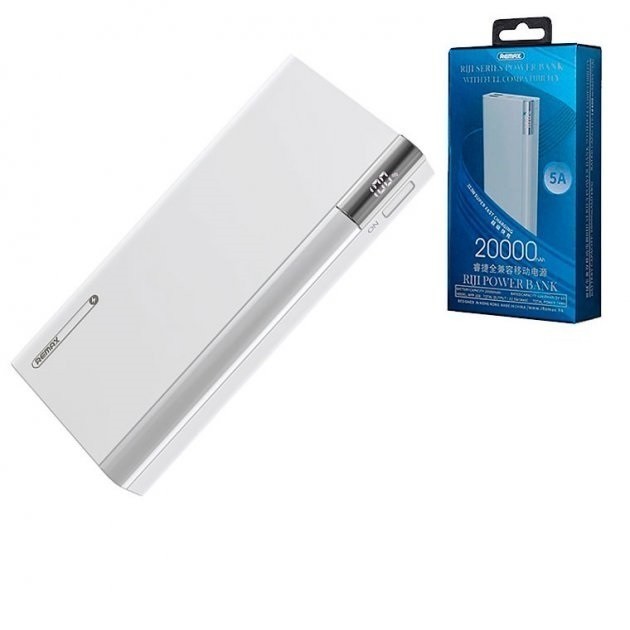 

Павербанк Remax LED Quick Charge 30000 mAh |2xUSB/1xType-C, PD/QC, 20W| White