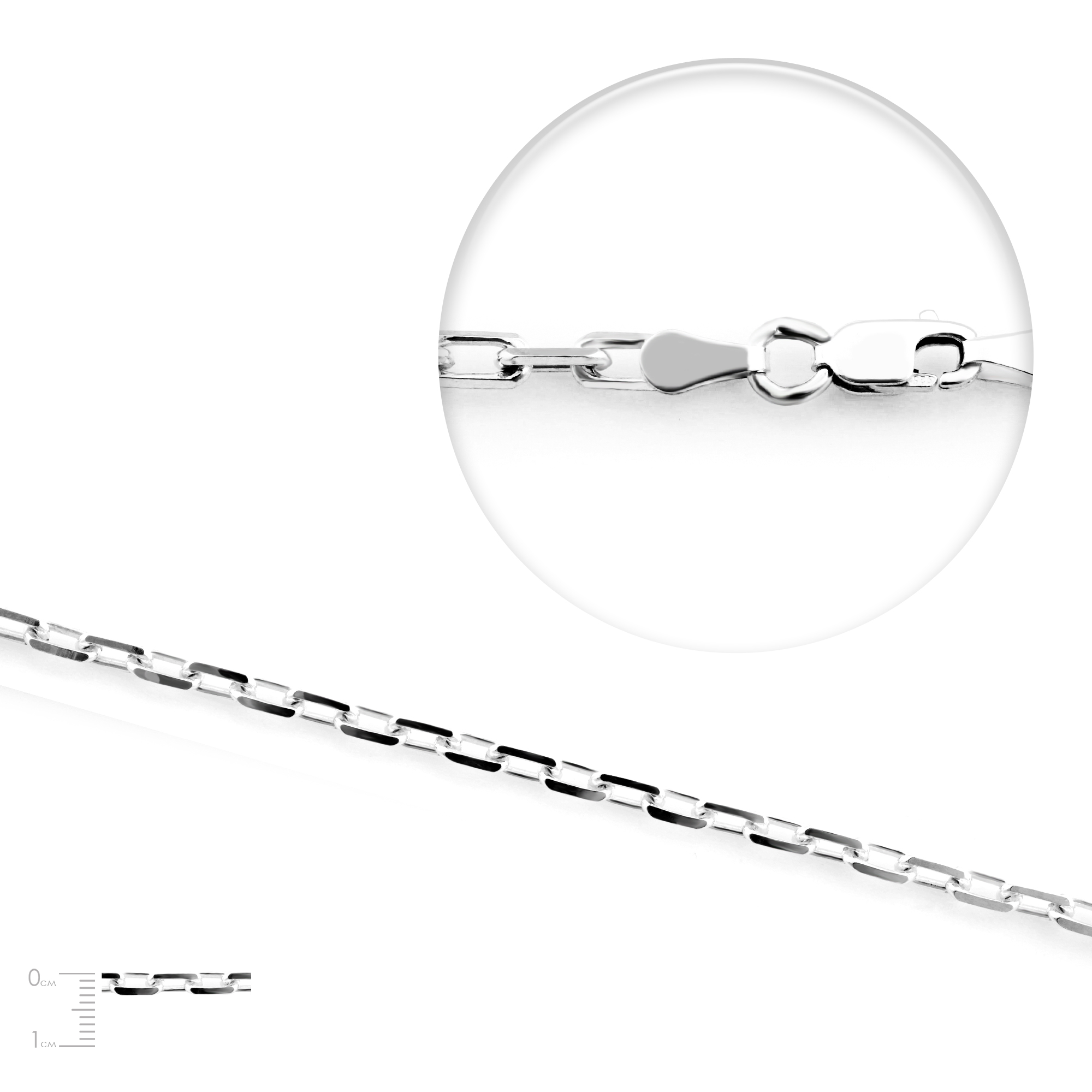 

Серебряная цепь AD 100 Rod 55