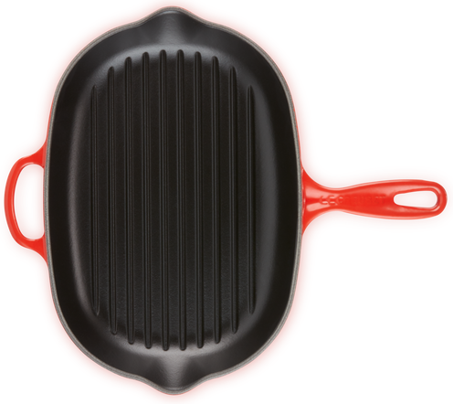 

Сковорода-гриль Le Creuset Cerise 32 см чугунная овальная красная