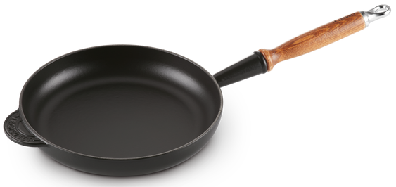 

Сковорода Le Creuset Satin black 26 см чугунная черная деревянная ручка