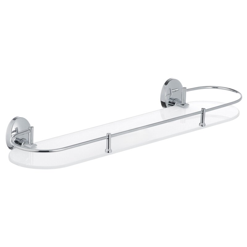 

Полочка стекло в ванную ZERIX хром прямая LR3307-1 код LL1435