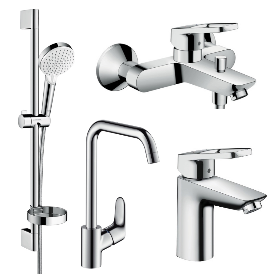 

Набор смесителей для ванны HANSGROHE LOGIS LOOP хром латунь 1172019