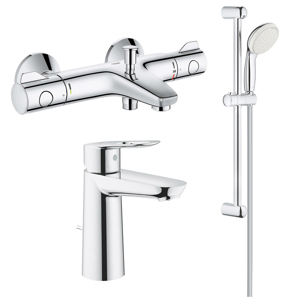 

Комплект смесителей для ванной GROHE Grohtherm 800 + BauLoop хром латунь 34550TM