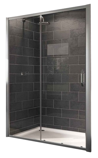 

Стенка стеклянная в душевую нишу раздвижная HUPPE X1 140см x 190см прозрачное стекло 6мм профиль хром 140404069321