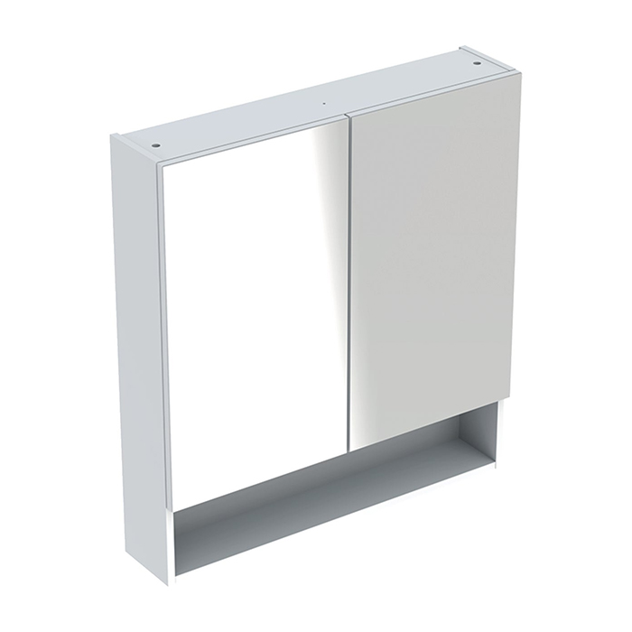 

Шкафчик с зеркалом для ванной GEBERIT SELNOVA Square 58.8x85x17.5см с полочкой белый 501.264.00.1
