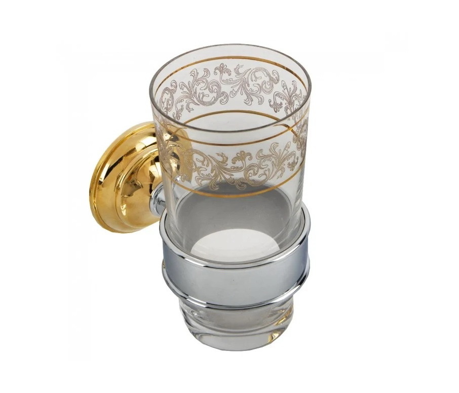 

Держатель для зубных щеток подвесной для ванной EMCO Classic Neu золотой стекло 0420 207 02