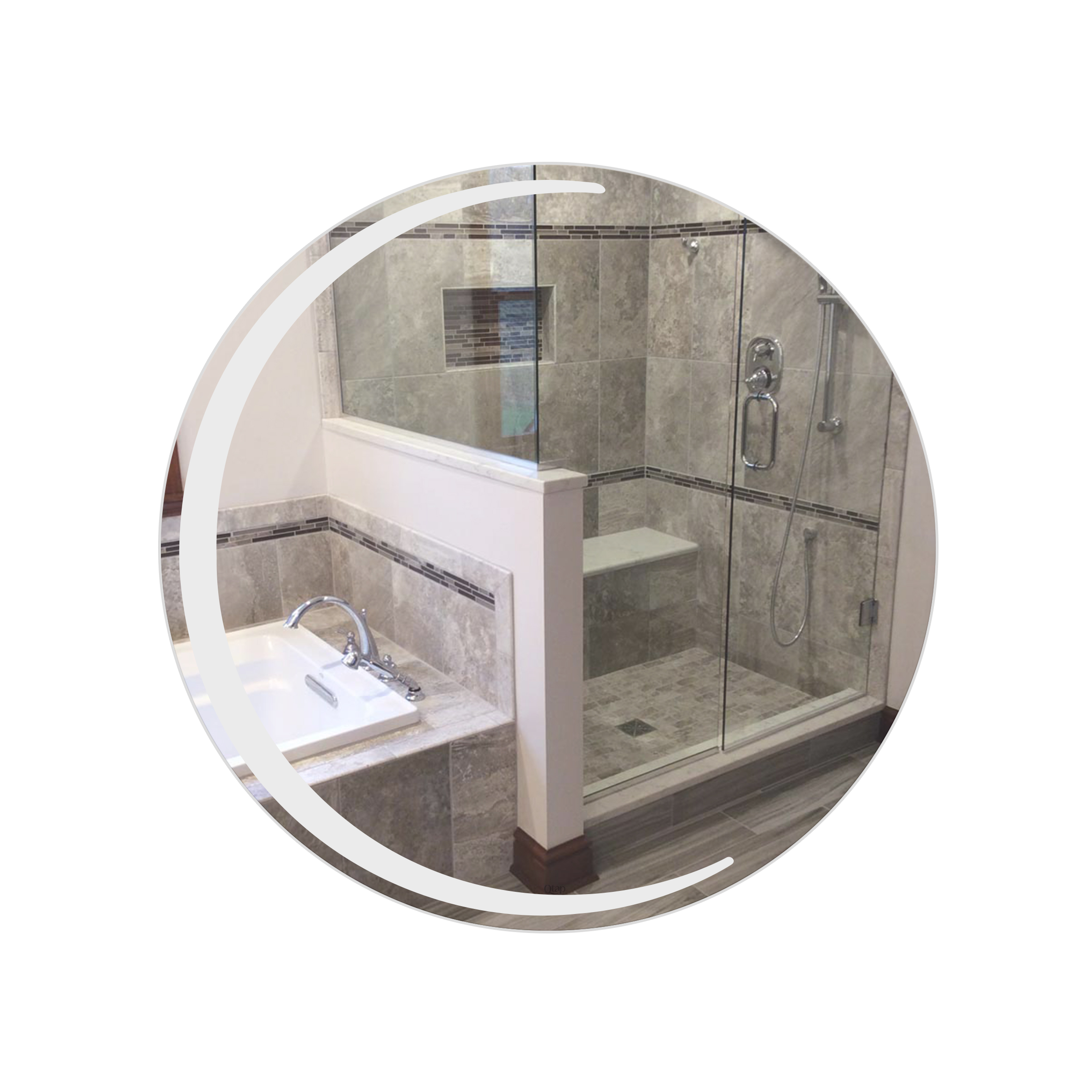 

Зеркало круглое для ванны Q-TAP Robin 83x83см c подсветкой QT13782601W