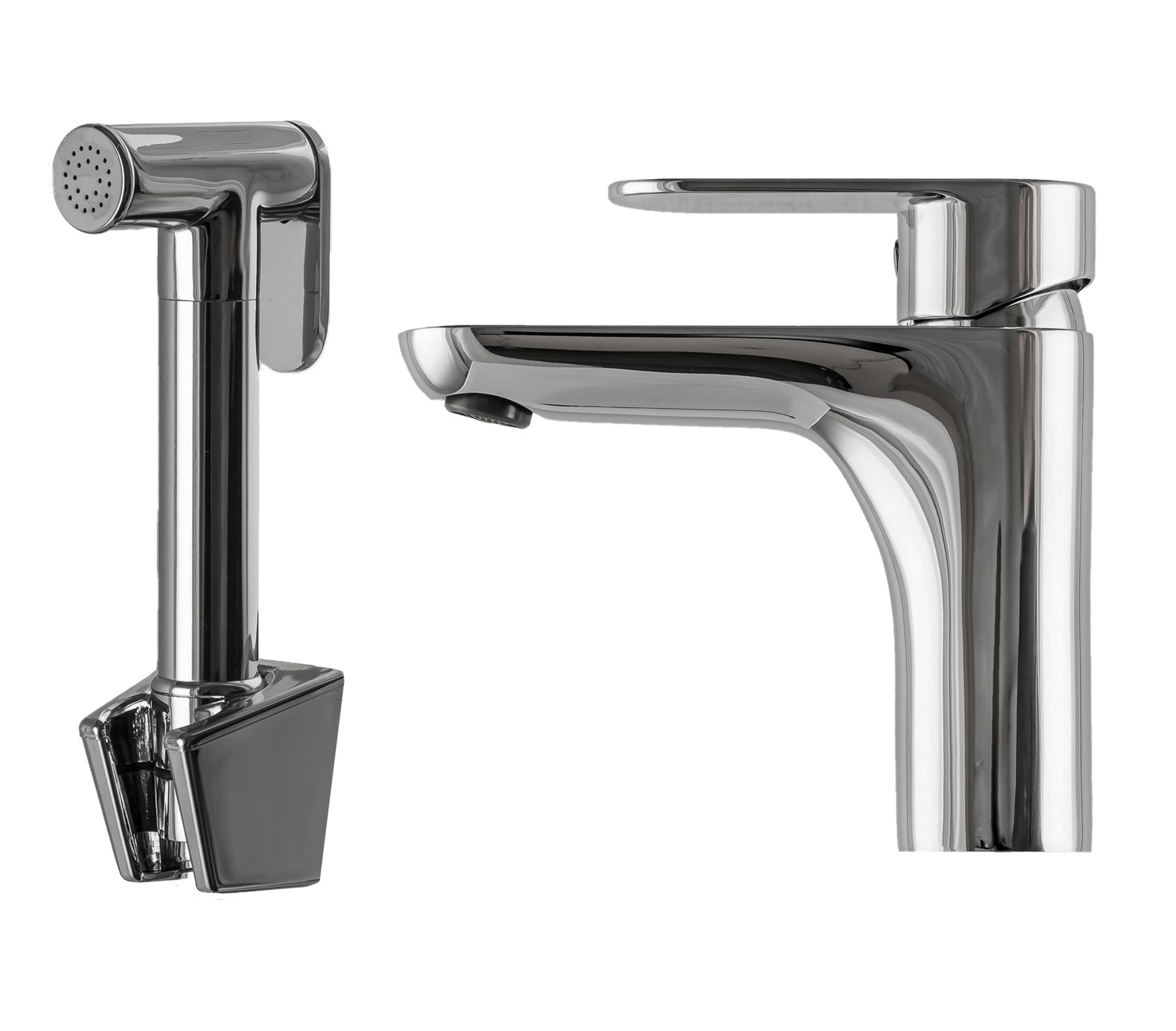 

Кран для умывальника однозахватный с лейкой для туалета TOPAZ BARTS-TB 07204-H36 хром латунь 000014773