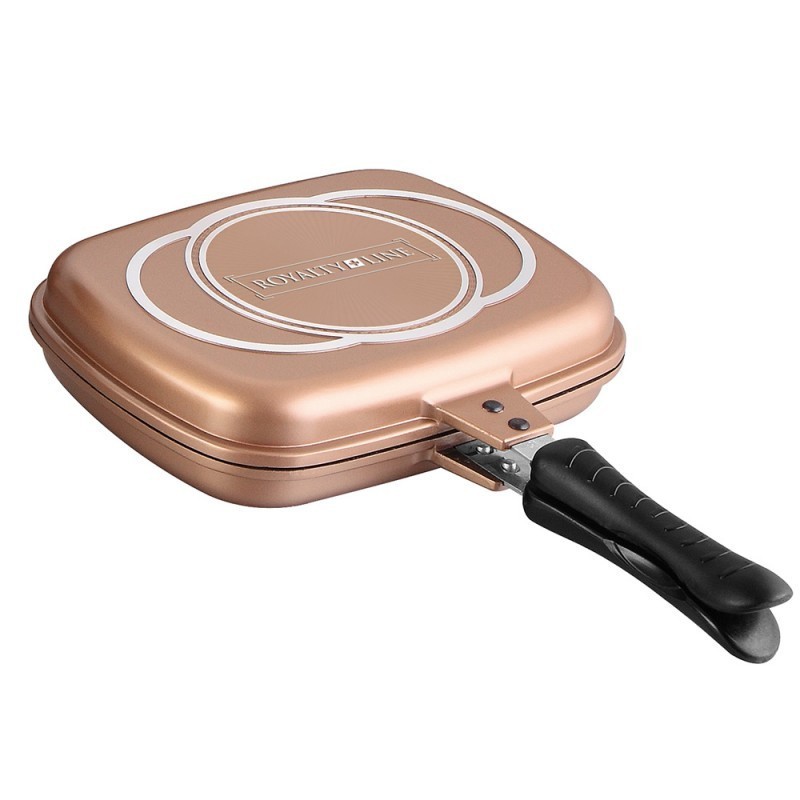 

Сковорода гриль двусторонняя Royalty Line RL-DF28M 28 см Copper