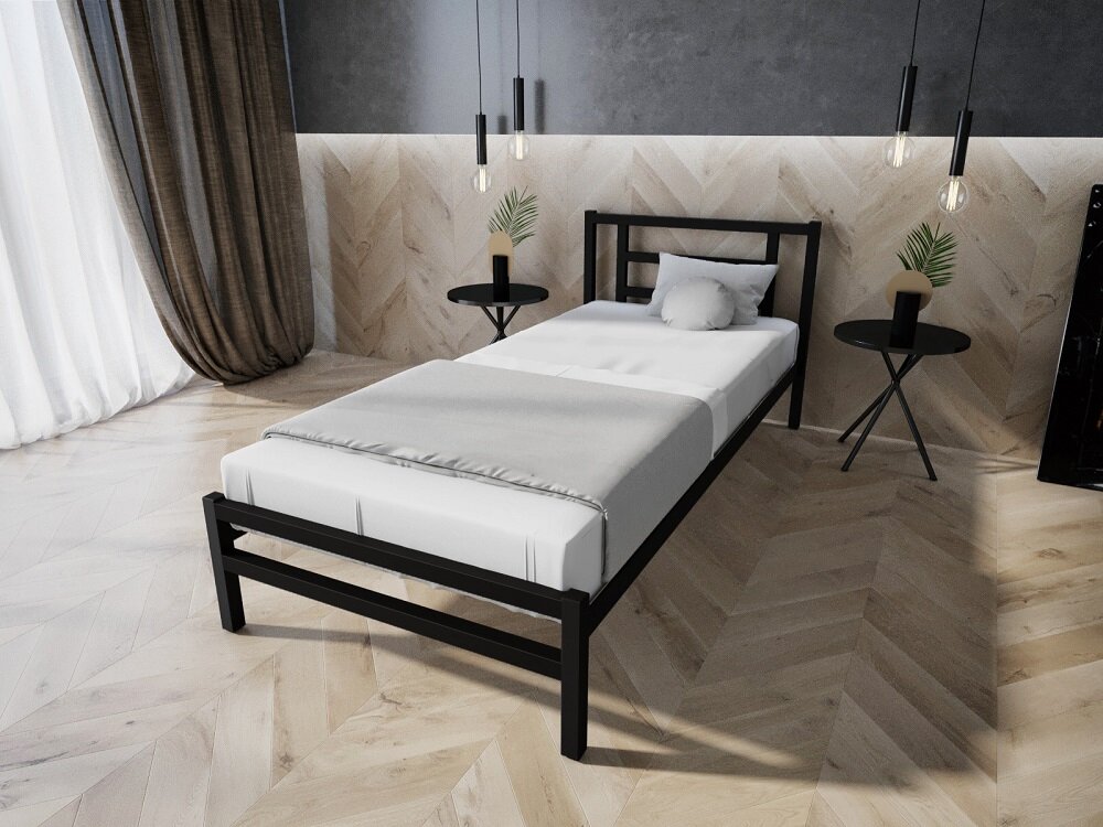 

Кровать металлическая Берта MELBI Черный 80 х 190 см