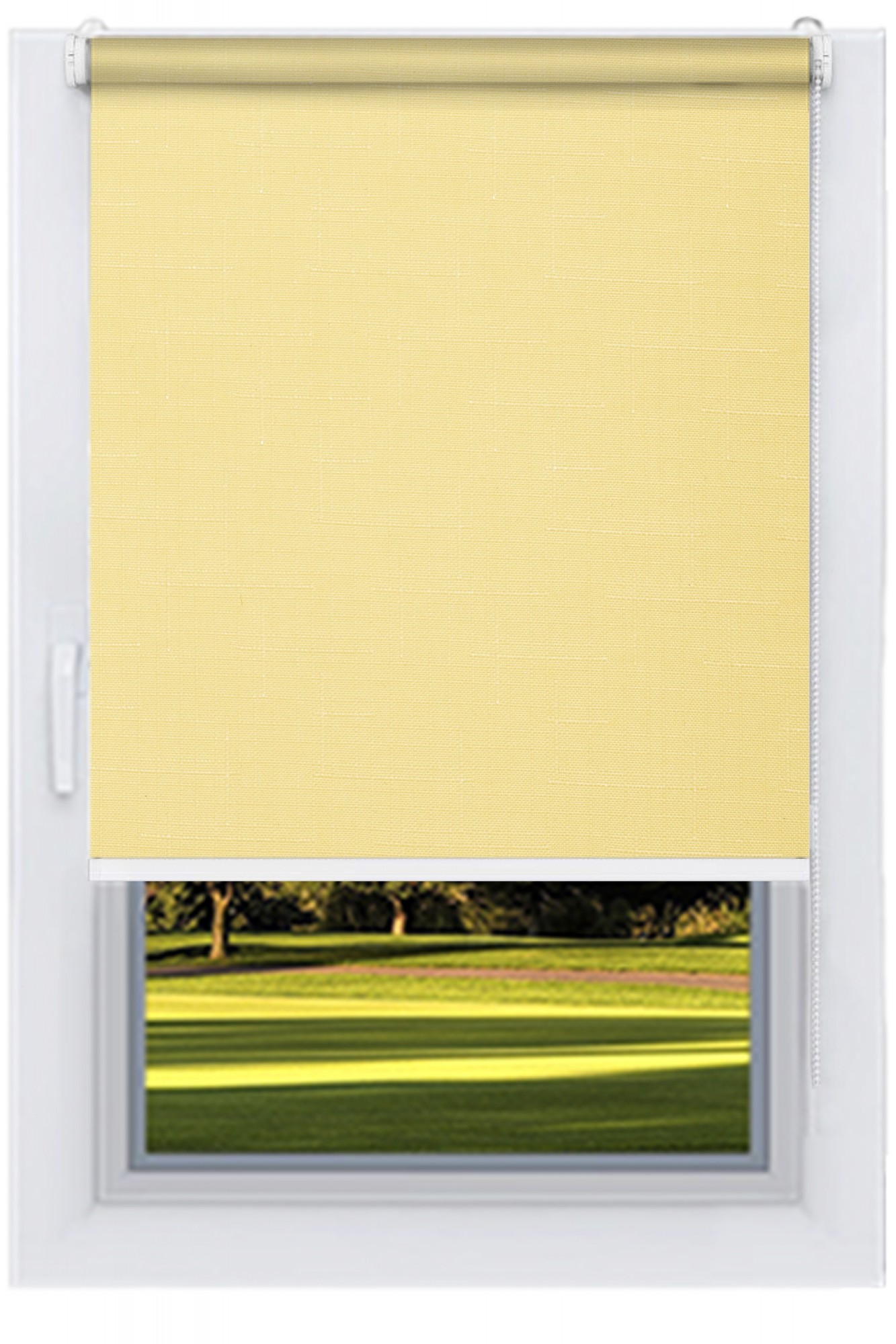 

Ролета тканевая DECOLUX 130х160 LEN Ukrain Персик вал 19