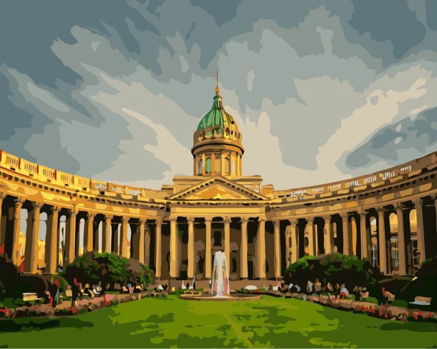 

Картина по номерам Казанский собор, 40 х 50 см (BK-GX8120) (Без коробки)