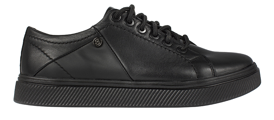 

Кеды мужские чёрные натуральная кожа Украина Zlett - размер 42 (28 см)