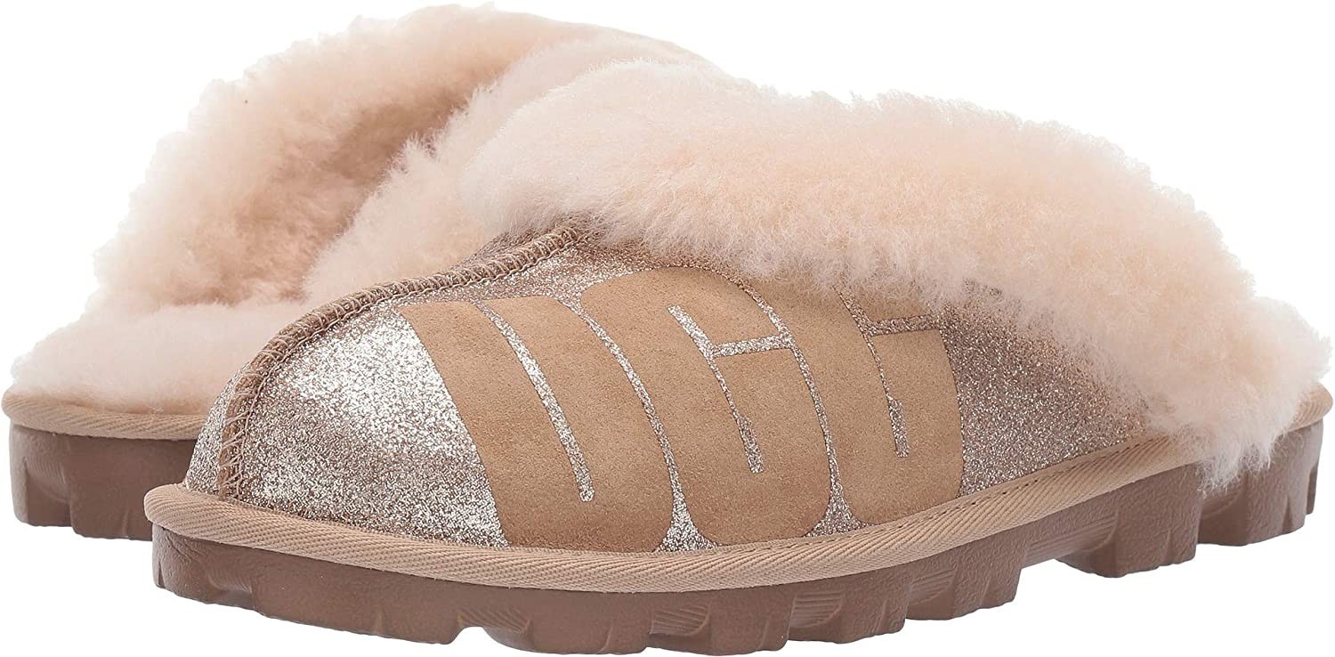 

Женские тапочки UGG W Coquette Sparkle, натуральный овечий мех, золотистый, размер 35 ( 23 см по стельке )