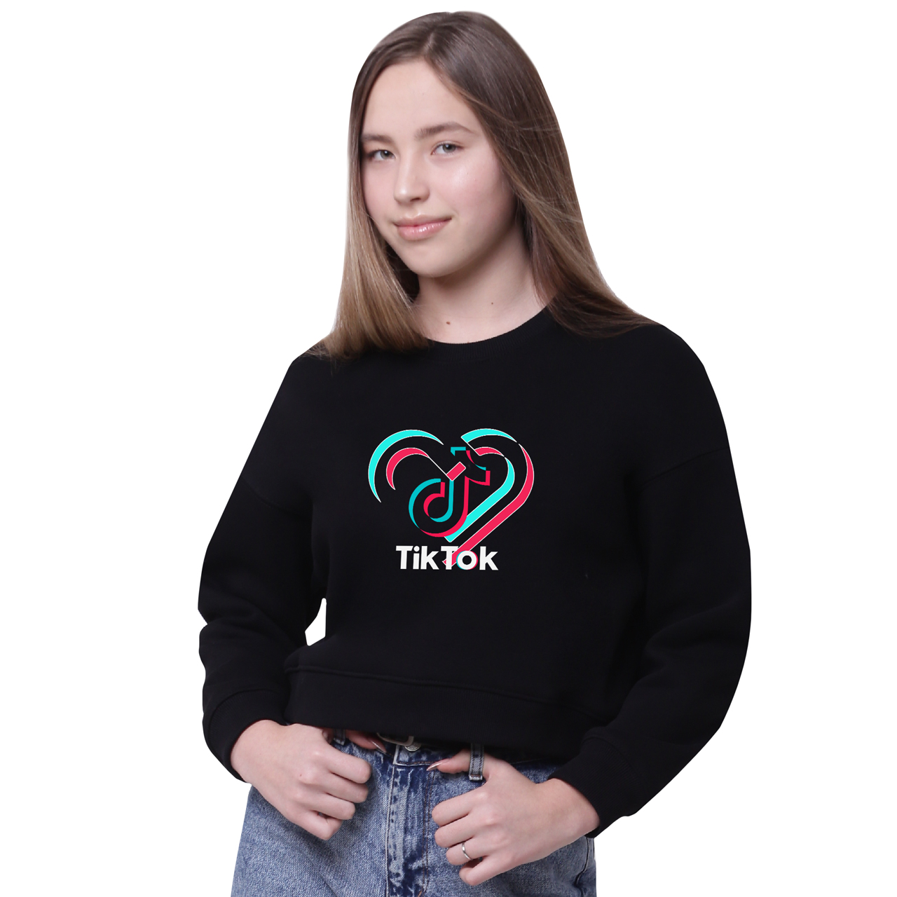 

Кроп-топ ТикТок (TikTok) Черный (35960-1942-8) 164 см