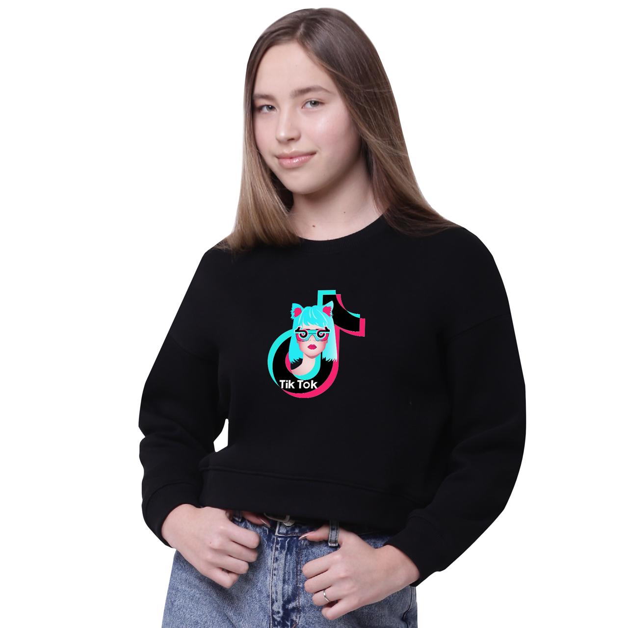 

Кроп-топ ТикТок (TikTok) Черный (35960-1648-4) 140 см