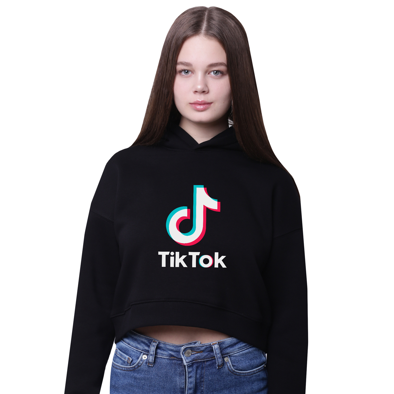

Кроп-топ с капюшоном ТикТок (TikTok) Черный (35961-1389-6) 152 см
