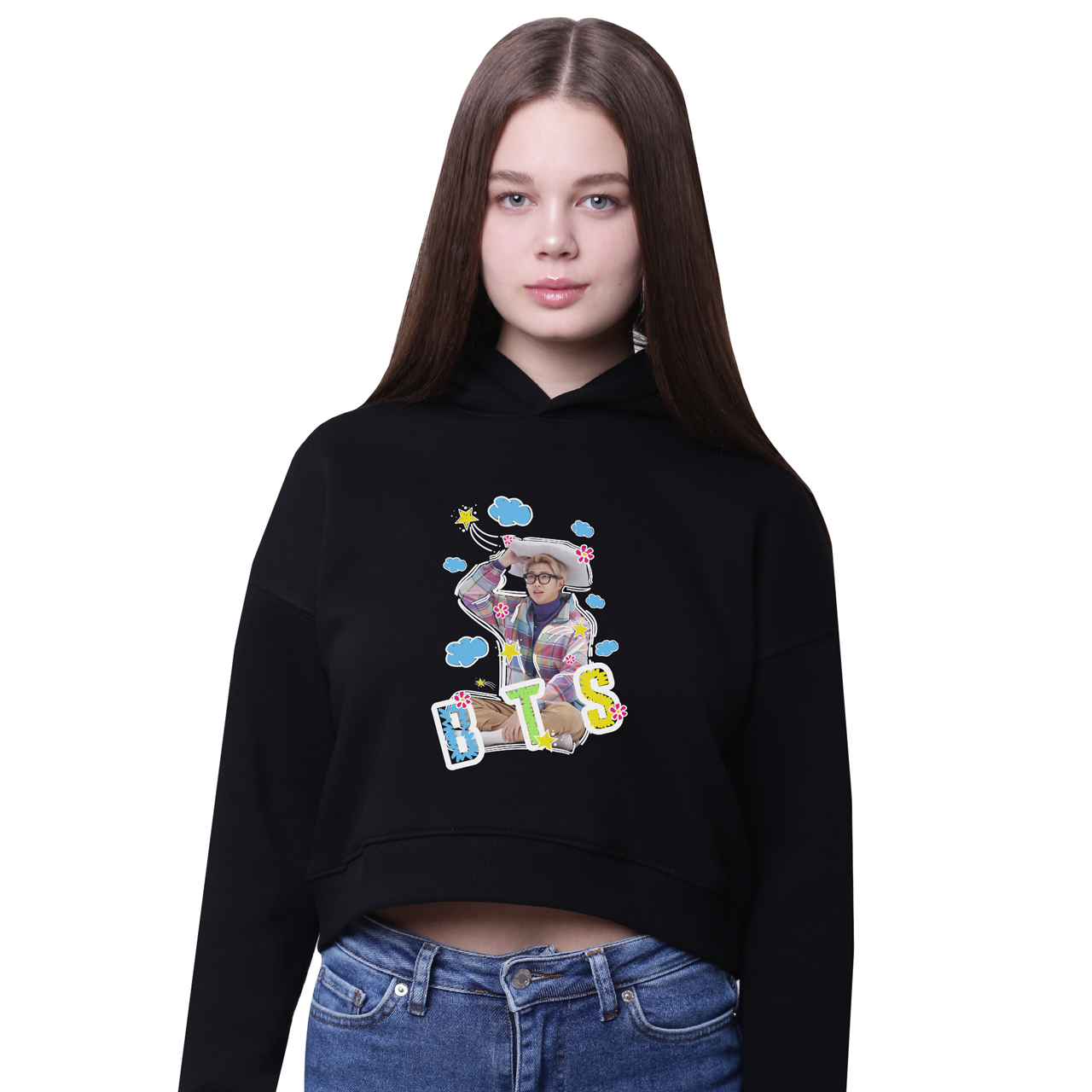 

Кроп-топ с капюшоном БТС (BTS) Черный (35961-1066-2) 128 см